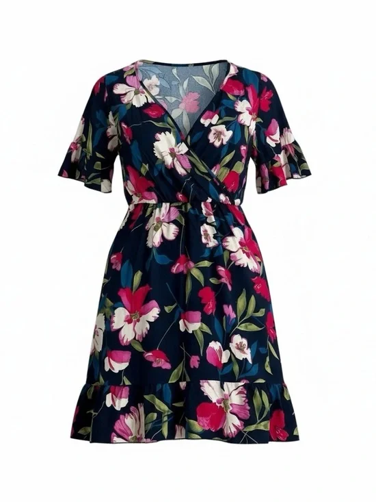 Victoria Leland Floral  Wrap Dress - Picture 4 of 8